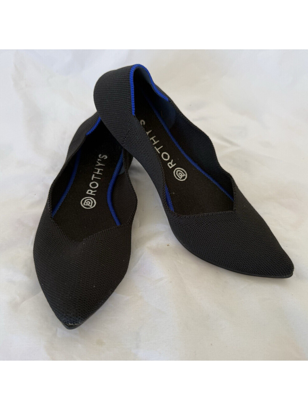 Rothy's The Point Flats Women's Shoes Size 9 Black Washable Ballet
